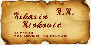Nikašin Mioković vizit kartica